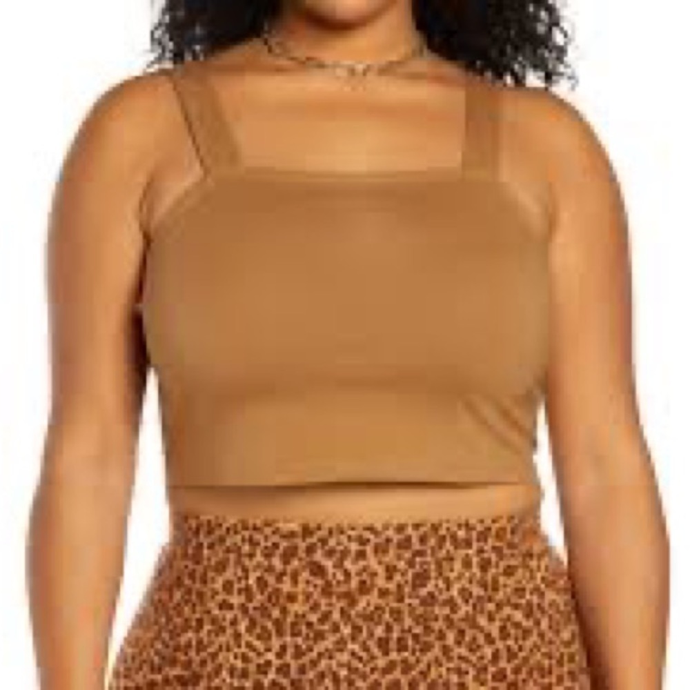 NWT BP Nordstrom Tank Top camel/ tan square neck tank top! - Picture 1 of 5